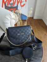 Сумка кросс боді Louis Vuitton 2 в 1 чорна клітка
