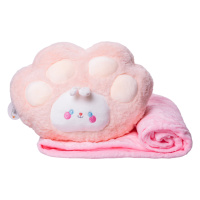 Мягкая игрушка-подушка с пледом внутри Зайчик 120×160 (см) Розовый Colorful Home 5616-66P
