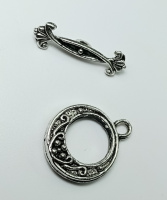 Замок «тогл» / размер 2×1,5 см/ цвет серебро