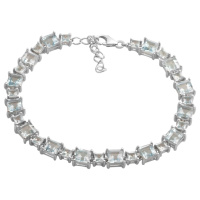Серебряный браслет CatalogSilver с натуральным топазом 14.85ct, вес изделия 10,34 гр (2182108) 1720 размер