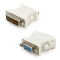 Переходник DVI-D 24+1 (папа) / VGA(мама), Grey Q50