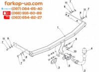 Тягово-сцепное устройство (фаркоп) Seat Toledo (2004-2009)