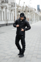Комплект чоловічий: куртка Motion Nike чорна + штани «President» чорні. Барсетка у подарунок! (1728613757)