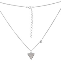 Серебряное колье CatalogSilver с натуральным перламутром, вес изделия 3,33 гр (2186496) 450500 размер