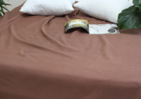 Простирадло-покривало піке 200х235 см. Косичка кавова