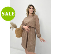 Жіноча сукня в горошок з довгим рукавом «Virginia» оптом | Батал | Розпродаж моделі