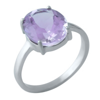Серебряное кольцо CatalogSilver с натуральным аметистом, вес изделия 2,77 гр (1965894) 18 размер
