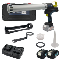 Пістолет для герметику акумуляторний PROFI-TEC PCG20BL (2акум.20В 4Аг/зарядний/кейс)