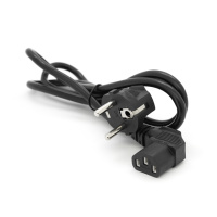 Кабель питания Schuko угловой PC-186A CEE7/7-C13, 1.2M, 0.75mm, евровилка под 90 градусов, OEM Q25/300