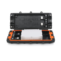 Муфта оптическая Merlion ML-OP-F008-96C, герметичная, 4 ввода, до 4-х кассет, до 24 сварок, материал PC