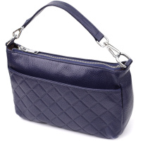 Женская сумка из натуральной кожи с двумя ремешками Vintage 22928 Синий