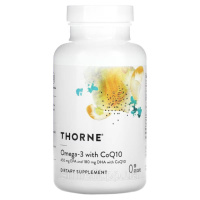 Омега-3 з коензимом Q10, Omega-3 with CoQ10, Thorne, 90 гелевих капсул