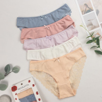 Жіночі трусики з мереживом ззаду   M, L, XL   5 шт.