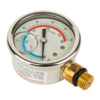 Манометр Emaux в сталевому корпусі 06011032, (бічне підключення)