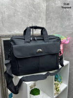 Чорна - два відділення на блискавці - сумка для ноутбука з додатковими кишенями - 40х30х10 см (5140)