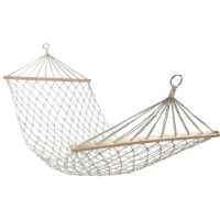Гамак туристический подвесной плетеный 185х91 см садовый гамак с планкой на дачу для отдыха A27-150