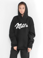 Худі чорне з мерчем жіноче | 32-002
