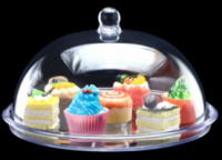 Подставка для торта с крышкой акрил 345 × 345 × 17 мм