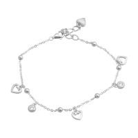 Серебряный браслет CatalogSilver с фианитами, вес изделия 3,35 гр (2145837) 1720 размер