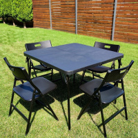 Набор мебели складной (Стол и 4 стула), Чёрный (с сумкой) SW-00001541