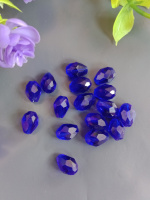 Хрустальные бусины*капля*. Размер 6*8мм. Цвет синий. Цена указана за 1 шт