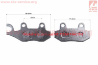 Передниее Тормозные колодки ухо в лево Musstang MT200-6