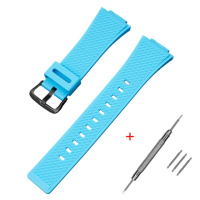 Ремінець для годинника Casio G-Shock GA-100/110 Light Blue BK блакитний полімерний