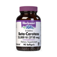 Натуральний бета-каротин, Bluebonnet Nutrition, Beta Carotene 25,000МЕ, 90 гелевих капсул