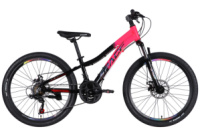 Велосипед AL 24« SPACE LYRA DD FR рама-11» рожево-чорний 2026