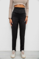 Лосины однотонные на флисе, цвет черный, 238R58412