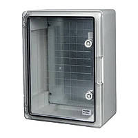 TENCE Пластиковий  вологозахищений щит з монтажною панеллю IP65 400х500х175 прозора дверцята