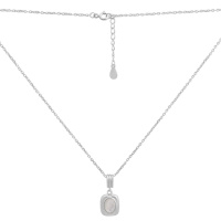 Серебряное колье CatalogSilver с натуральным перламутром, вес изделия 3,69 гр (2184836) 450500 размер