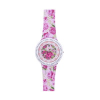 Дитячий годинник Better 009 Roses White-Pink з кварцовим механізмом та силіконовим ремінцем