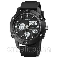 Годинник наручний чоловічий SKMEI 1757BKWT BLACK-WHITE, армійський годинник протиударний. Колір: чорний