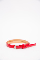 Жіночий лаковий ремінець червоно-сріблястого кольору 196R1010W31
