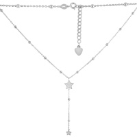 Серебряное колье CatalogSilver с фианитами, вес изделия 4,13 гр (2079811) 400450 размер