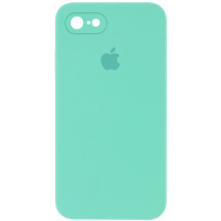 Чохол Silicone Case Square Full Camera Protective (AA) для Apple iPhone 7 / 8 / SE (2020) (4.7«), Бірюзовий / Turquoise - купити в SmartEra.ua