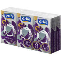 Салфетки косметические Grite Orchidea 4 слоя 9 шт х 6 пачек (4770023481167)