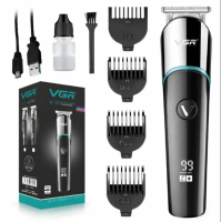 Професійний акумуляторний тример VidShop VGR V-291: Т-подібне лезо, LCD-дисплей та металевий корпус із гальванічним покр