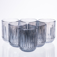 Набо стаканов 6 шт стеклянные стаканы 250 (мл) Голубой HP-19-69
