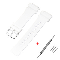 Ремінець для Casio AE-1000W White SI білий поліуретановий (1051-1022)