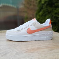 Nike Air Force 1 Shadow білі з сірим з пудрою