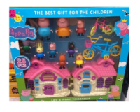 Будиночок Свинки Пеппи з 9 персонажами + 2 велосипеди