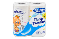 Туалетний папір Malvar (90мм) 2-х шаровий «МАЛЮК» (4шт) (1460692)