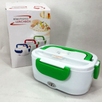 Ланч бокс электрический с подогревом Lunch Heater 220 V Pro, Термос для еды для детей. Цвет: зеленый