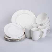 Столовий сервіз на 4 персони керамічний Luxe, білий