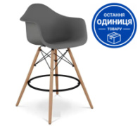 Стілець Тауер Вуд Eames барний високий темно-сірий