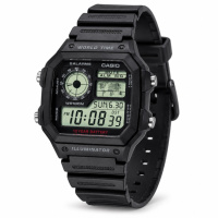 Чоловічий годинник Casio AE-1200WH-1A з електронним циферблатом та водозахистом 10 ATM