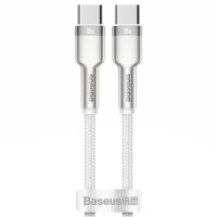 Дата кабель Baseus Cafule Series Metal Type-C to Type-C 100W (1m) (CATJK-C), Білий - купити в SmartEra.ua