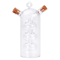 Бутылка для масла и уксуса 2 в 1 стеклянная 400 мл для оливкового, подсолнечного масла и уксуса HP-34-15